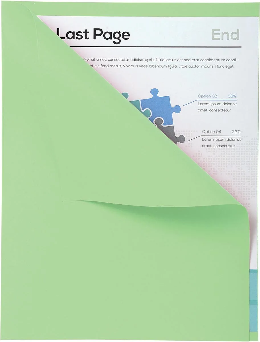 Exacompta 5x FOREVER170 Pak van 100 dossiermappen 170g/m2 met overslag van 1 cm - 24x32cm voor A4. - 421004E by Exacompta in Grasgroen – product photo