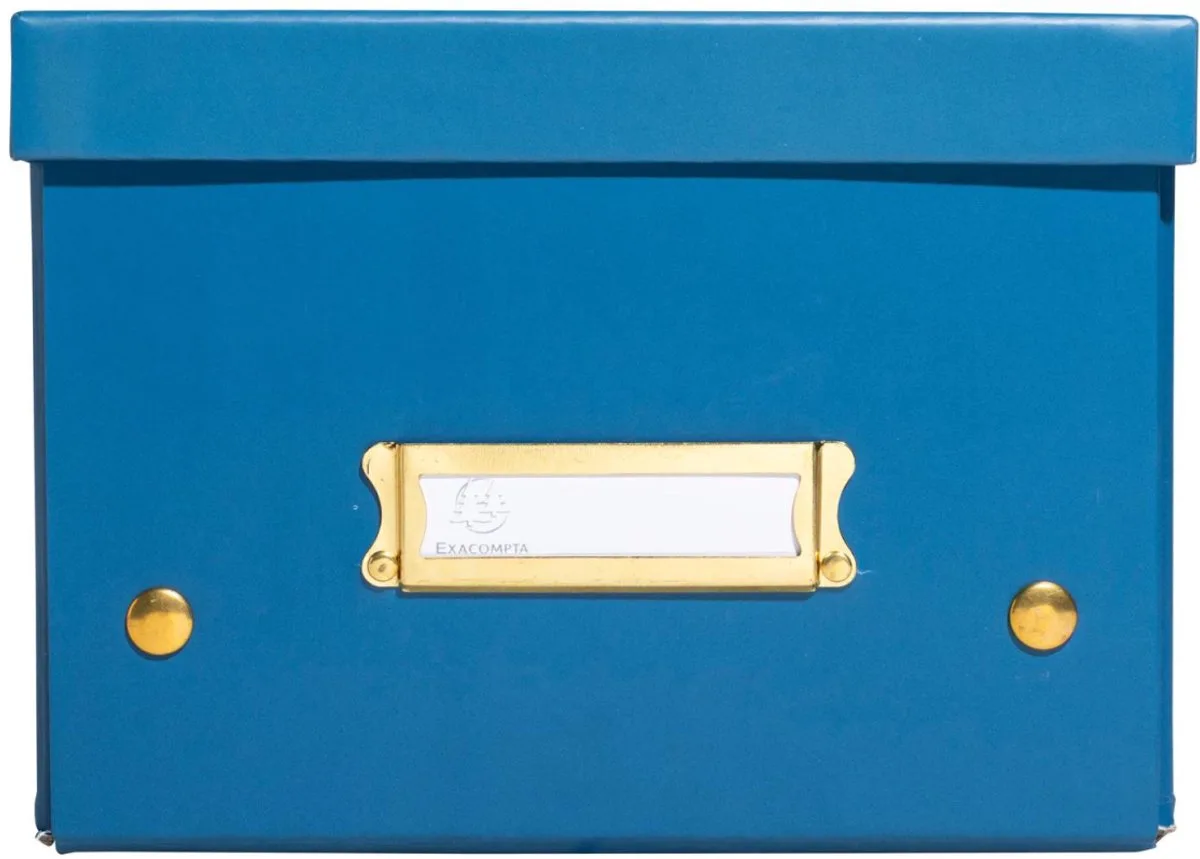 Exacompta 5x Opbergdoos in karton 20x26x15cm Neo Deco, vlak geleverd - 62252E by Exacompta in Frans blauw – product photo