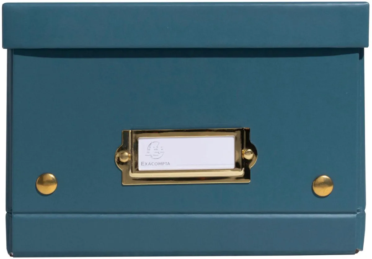Exacompta 5x Opbergdoos in karton 20x26x15cm Neo Deco, vlak geleverd - 62253E by Exacompta in Eendenblauw – product photo