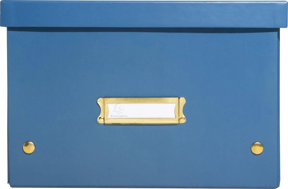 Exacompta 5x Opbergdoos in karton 27x36x19cm Neo Deco, vlak geleverd - 62352E by Exacompta in Frans blauw – product photo