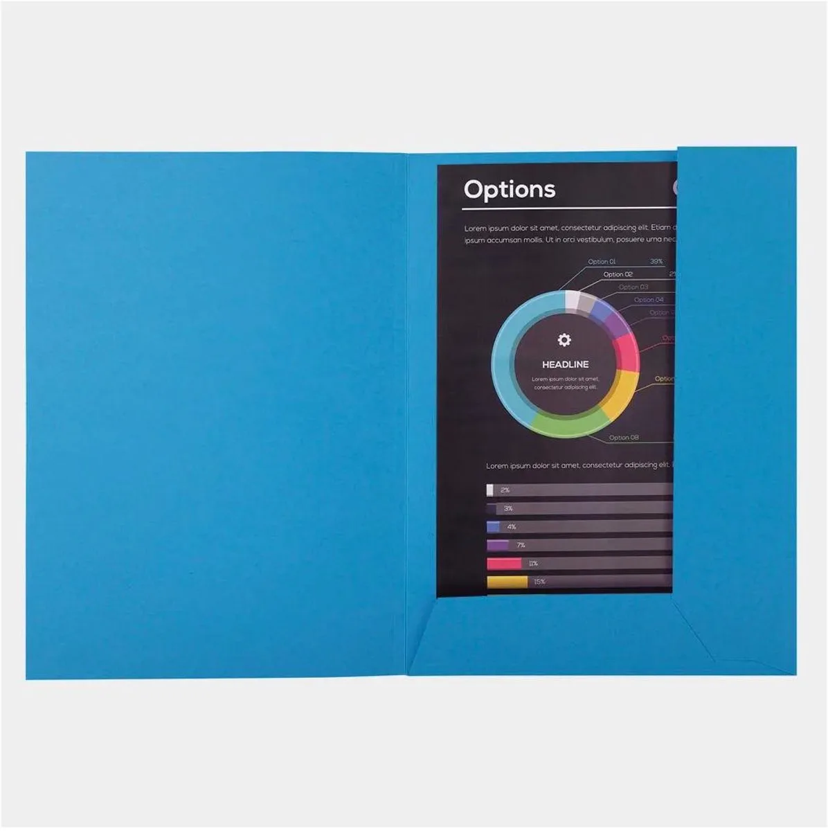 Exacompta 5x ROCK''S 210 pak van 50 dossiermappen met 2 kleppen - 24x32cm - 216019E van Exacompta in Blauw – productfoto
