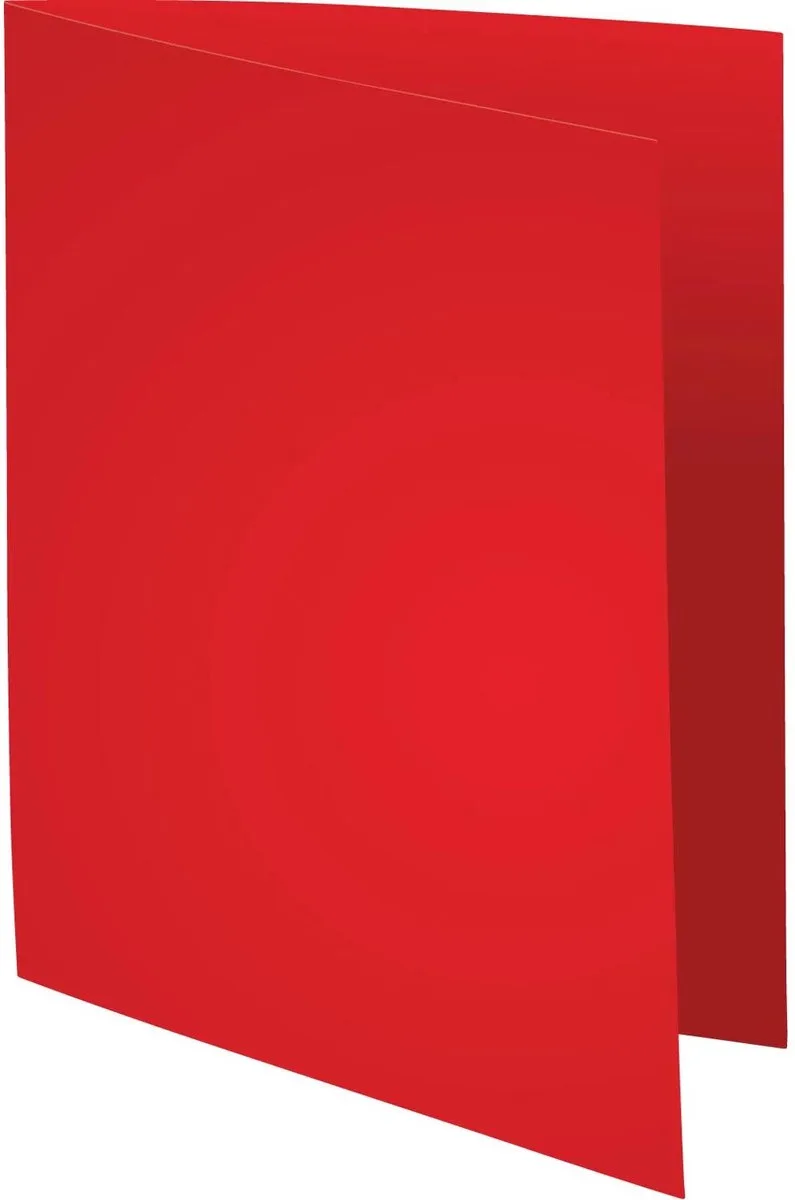 Exacompta 5x SUPER 160 - Pak van 100 dossiermappen 160g/m2- 24x32 cm voor A4. - 340012E fra Exacompta i Rød – produktbillede