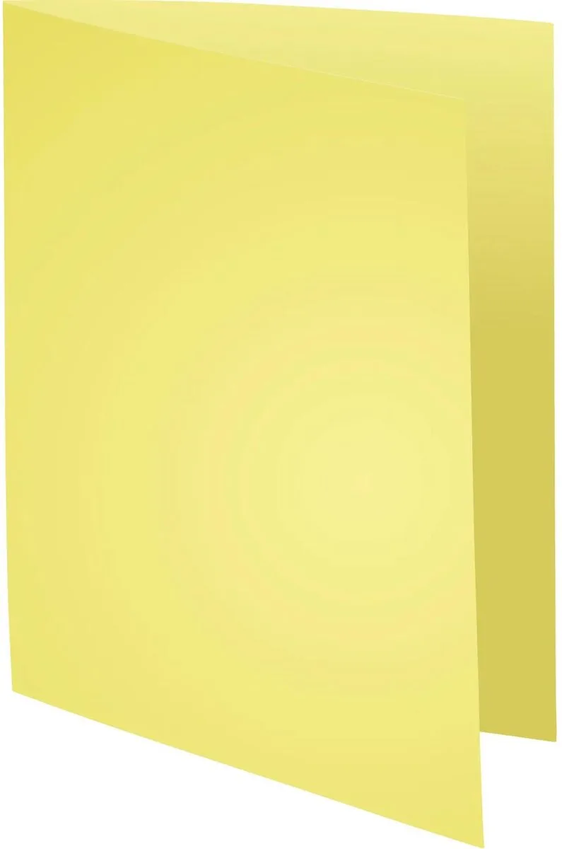 Exacompta 5x SUPER 160 - Pak van 100 dossiermappen 160g/m2- 24x32 cm voor A4. - 340005E de Exacompta en Kanariegeel – photo produit