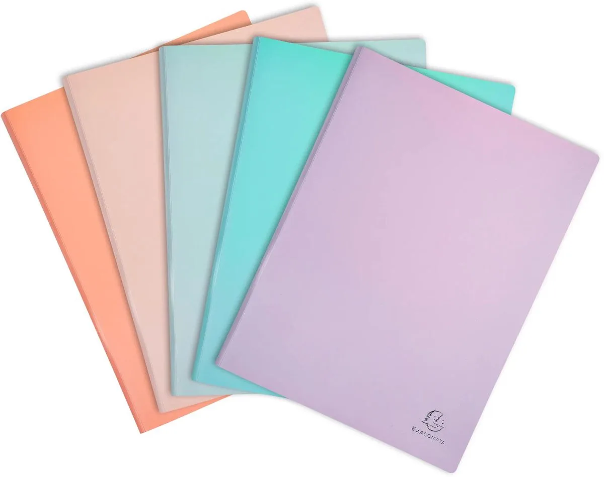 Exacompta 8x AQUAREL showalbum halfharde PP omslag - 60 tassen -120 zichten - A4 - 88660E fra Exacompta i Geassorteerd – produktbillede