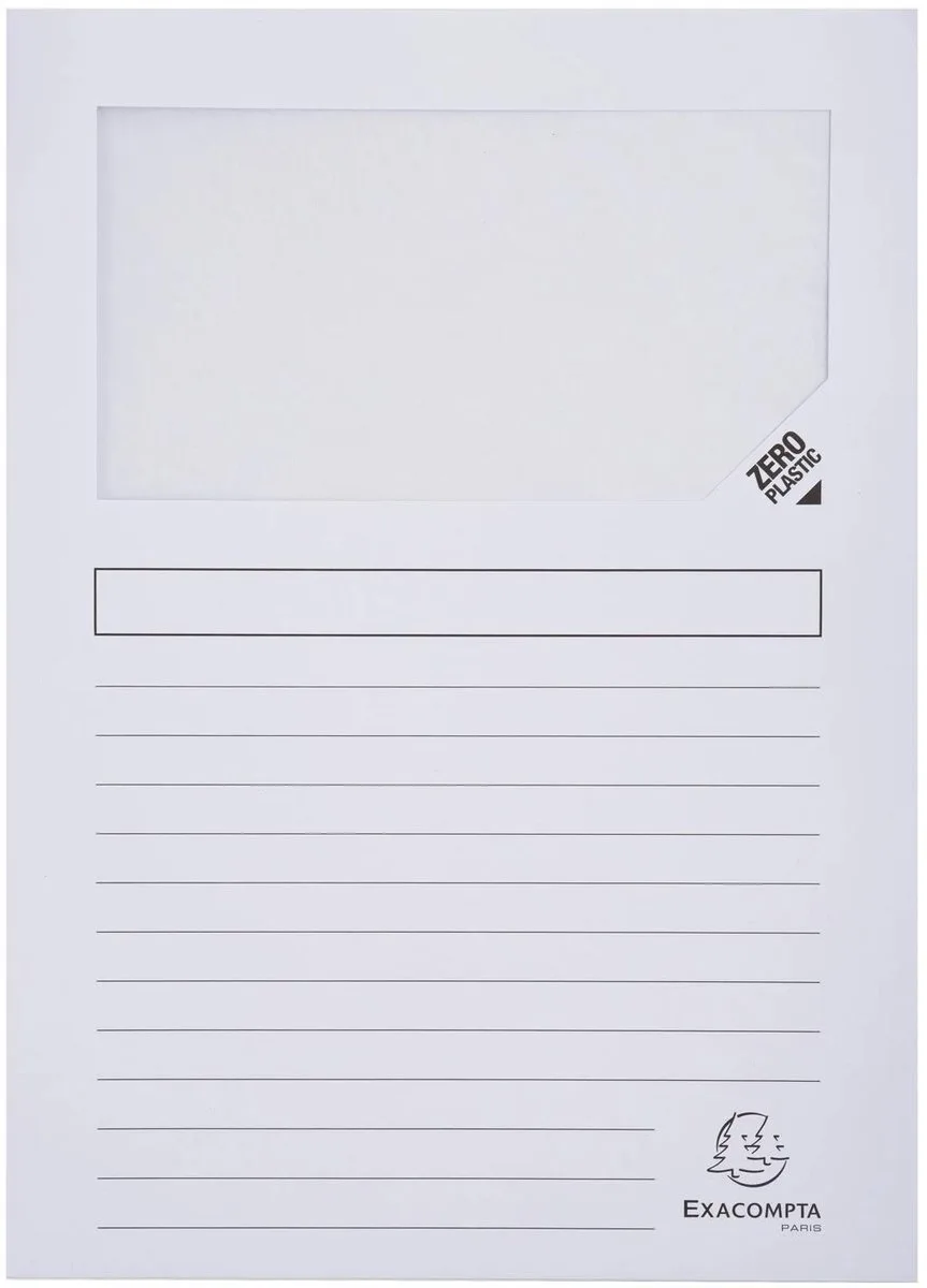 Exacompta 8x FOREVER® Pak van 50 venstermappen 120g/m2 - 22x31cm voor A4 - 50000E van Exacompta in Geassorteerd – productfoto
