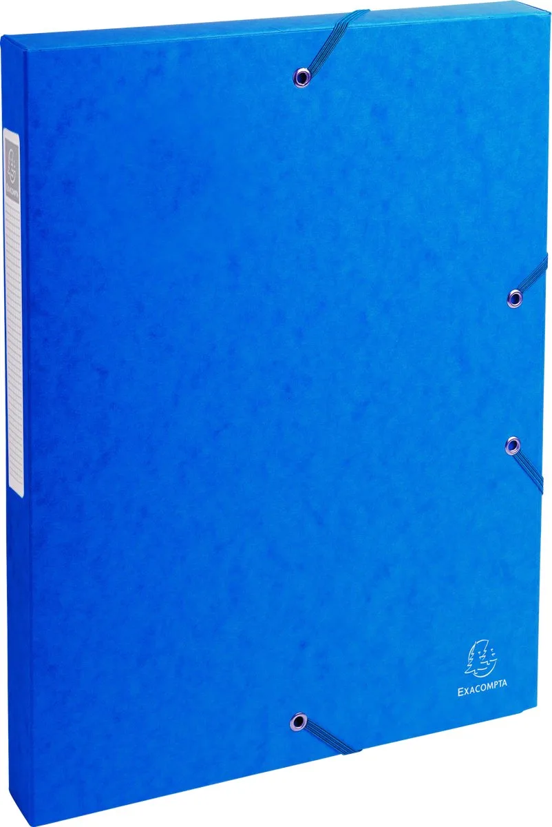 Exacompta 8x Klasseerdoos glanskarton Rug 25mm - A4 - 50302E von Exacompta in Blau – Produktfoto