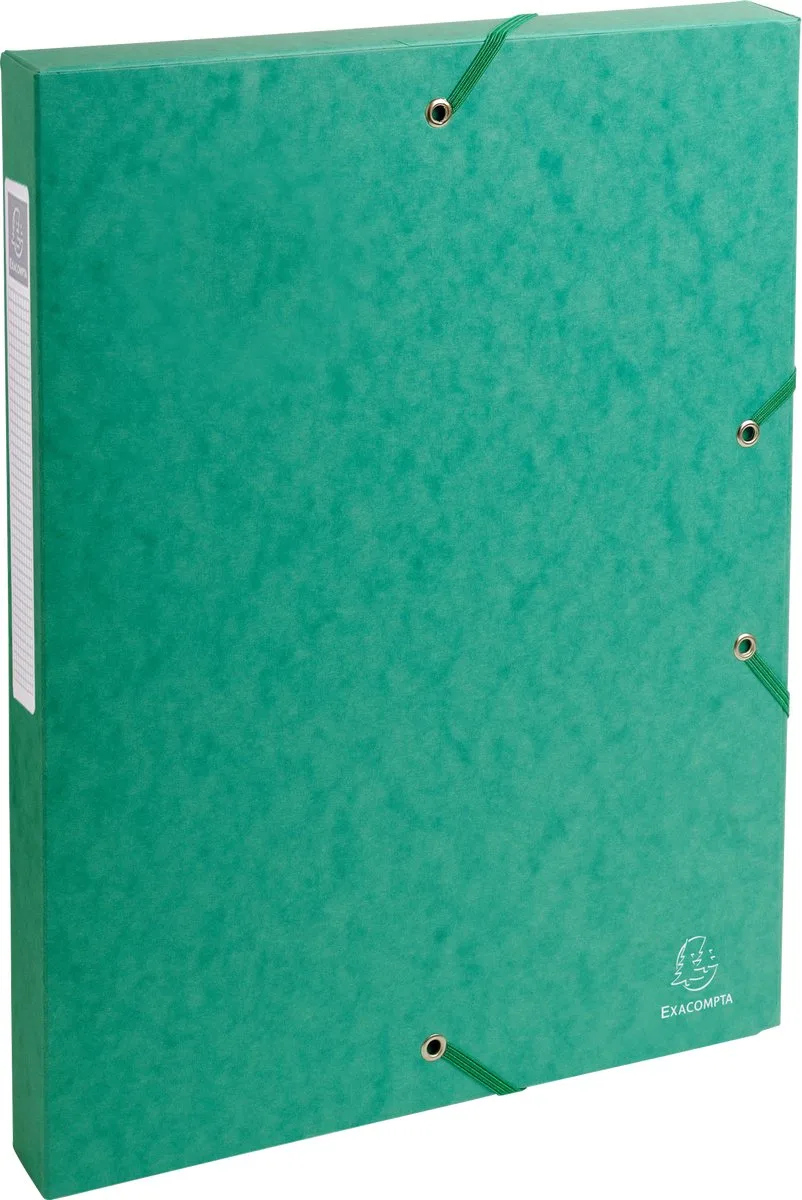 Exacompta 8x Klasseerdoos glanskarton Rug 25mm - A4 - 50303E von Exacompta in Grün – Produktfoto