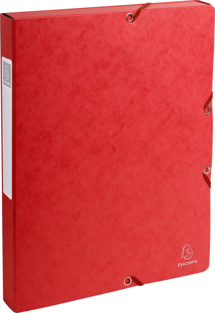 Exacompta 8x Klasseerdoos glanskarton Rug 25mm - A4 - 50305E von Exacompta in Rot – Produktfoto