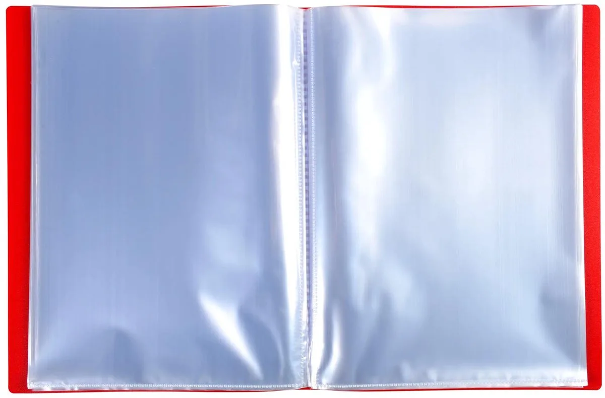 Exacompta 8x OPAK showalbum PP 5/10e - heldere tassen - 80 tassen -160 zichten - A4 - 8885E van Exacompta in Rood – productfoto