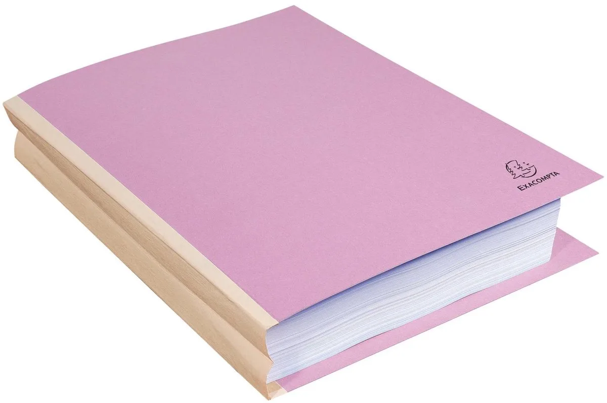 FOREVER® 320 g/m2 - Pak van 25 dossiermappen met linnen rug - A4 - 770008E von Exacompta in Lila – Produktfoto