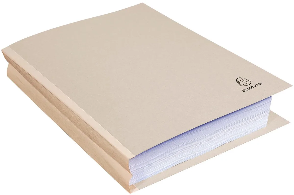 FOREVER® 320 g/m2 - Pak van 25 dossiermappen met linnen rug - A4 - 770009E von Exacompta in Grau – Produktfoto