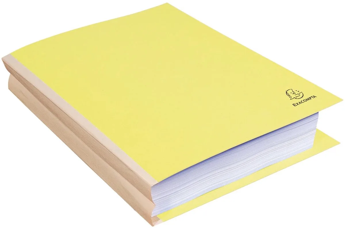 FOREVER® 320 g/m2 - Pak van 25 dossiermappen met linnen rug - A4 - 770005E de Exacompta en Jaune – photo produit