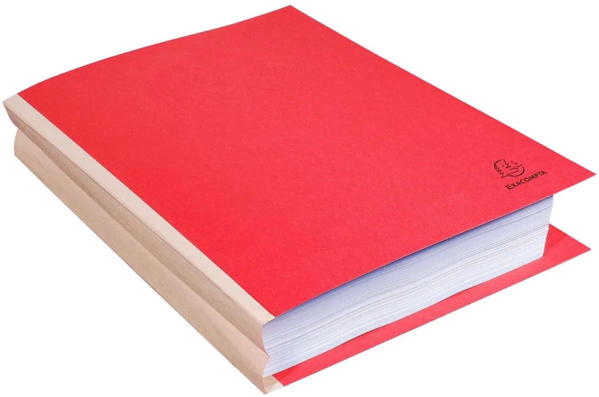 FOREVER® 320 g/m2 - Pak van 25 dossiermappen met linnen rug - A4 - 770012E von Exacompta in Rot – Produktfoto