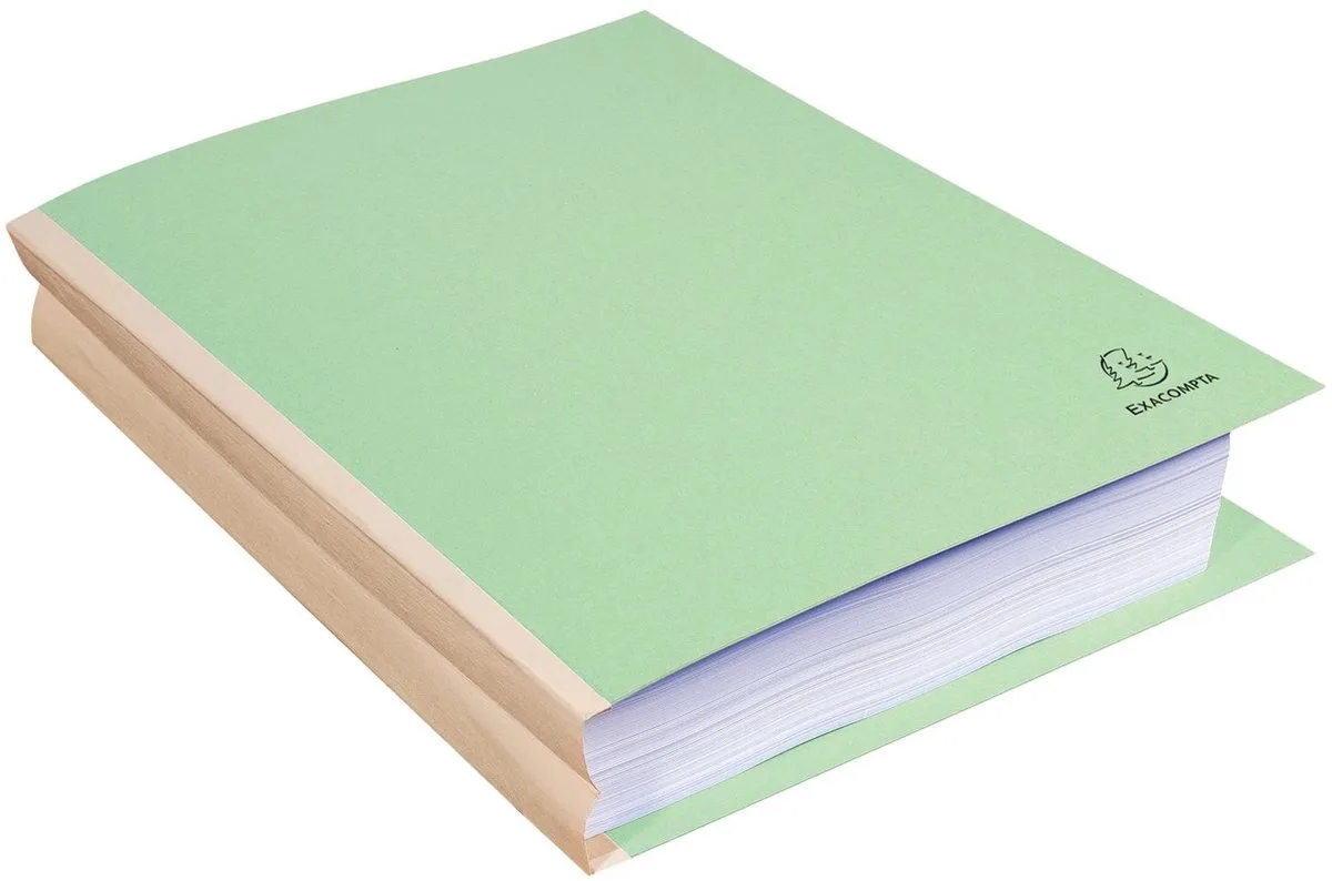 FOREVER® 320 g/m2 - Pak van 25 dossiermappen met linnen rug - A4 - 770004E de Exacompta en Grasgroen – photo produit