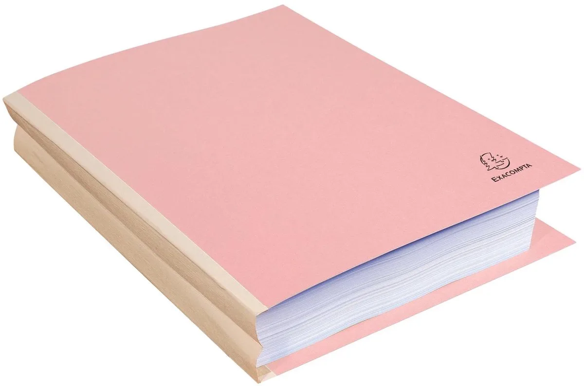 FOREVER® 320 g/m2 - Pak van 25 dossiermappen met linnen rug - A4 - 770003E de Exacompta en Rose – photo produit