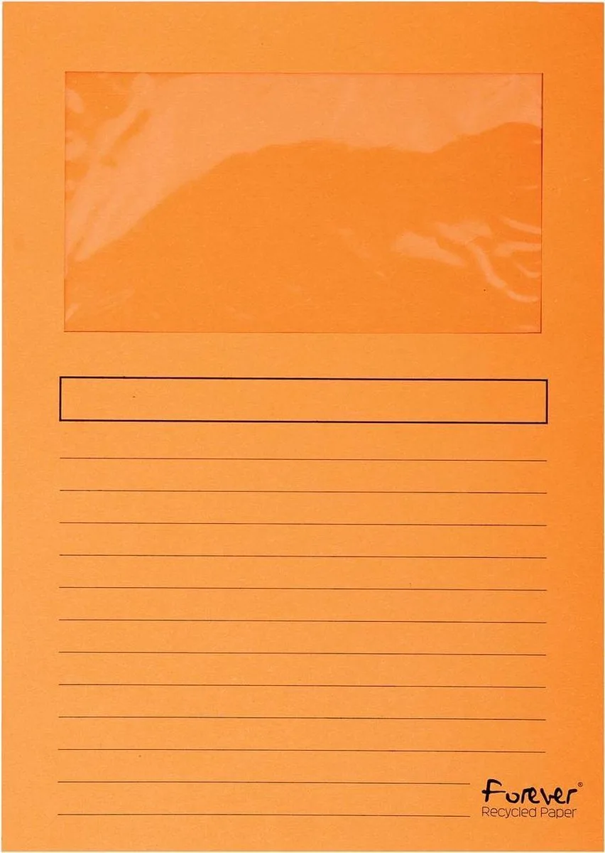 FOREVER® Pak van 100 venstermappen 120g/m2 - 22x31cm voor A4 - 50104E de Exacompta en Orange – photo produit