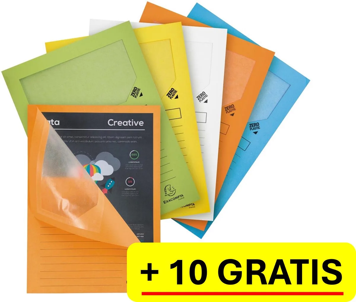 Forever venstermap L-model - 5 kleuren - 25+10 gratis de Exacompta en Pastel – photo produit
