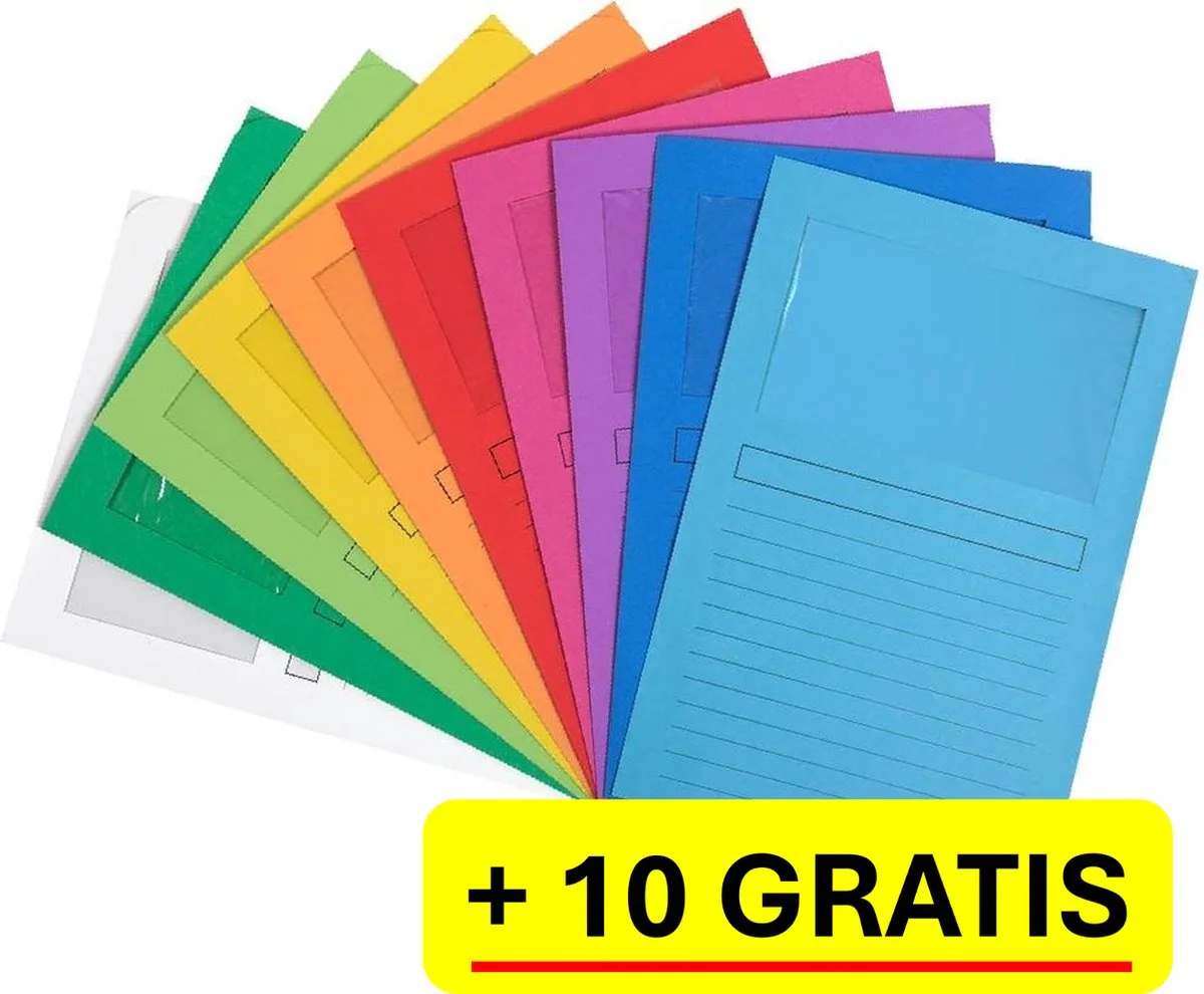 Forever venstermap L-model - kleuren - 25+10 gratis de Exacompta en Assorti – photo produit