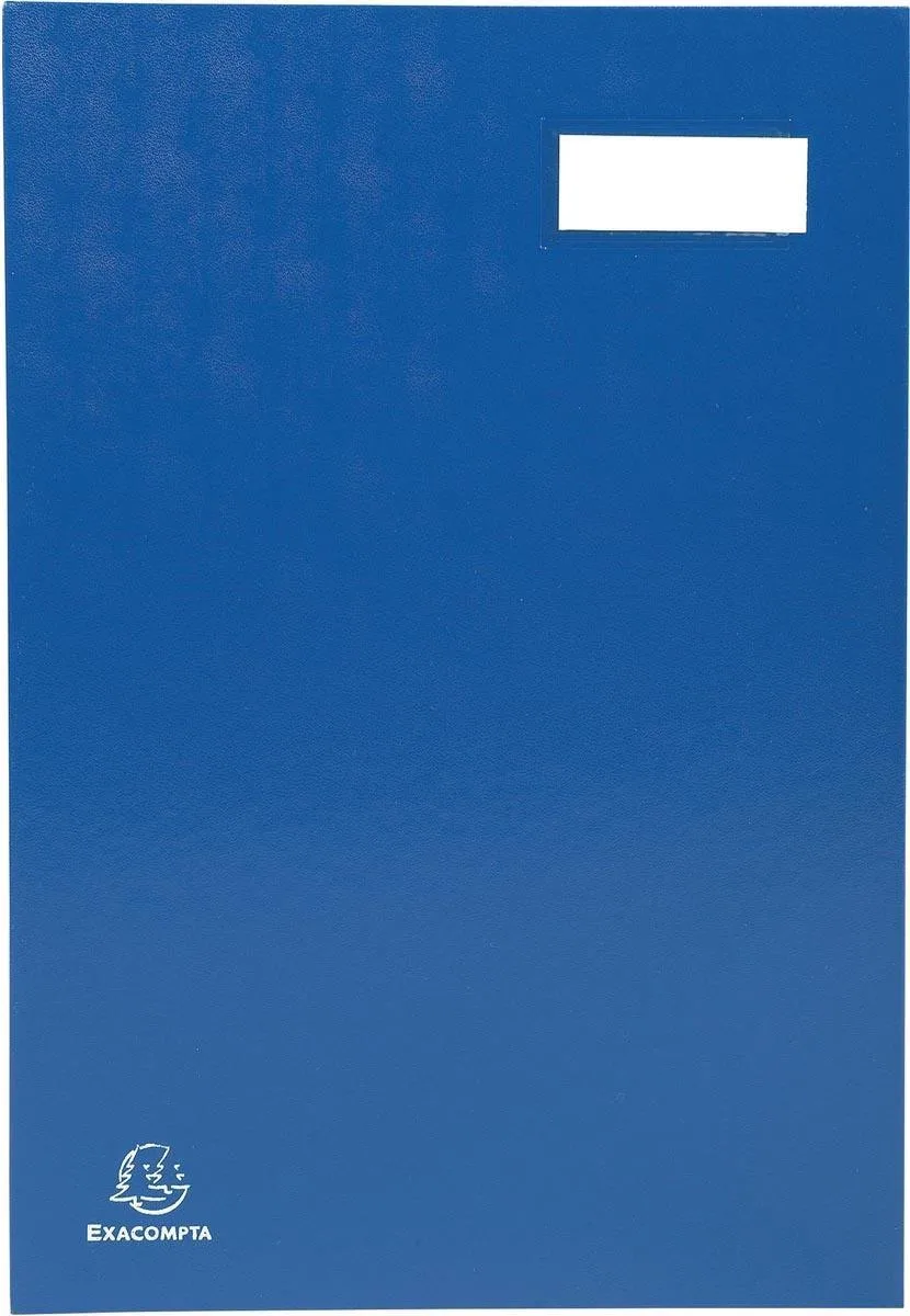 handtekenmap voor ft 24 x 35 cm, uit karton overdekt met pvc, 20 indelingen von Exacompta in Blau – Produktfoto