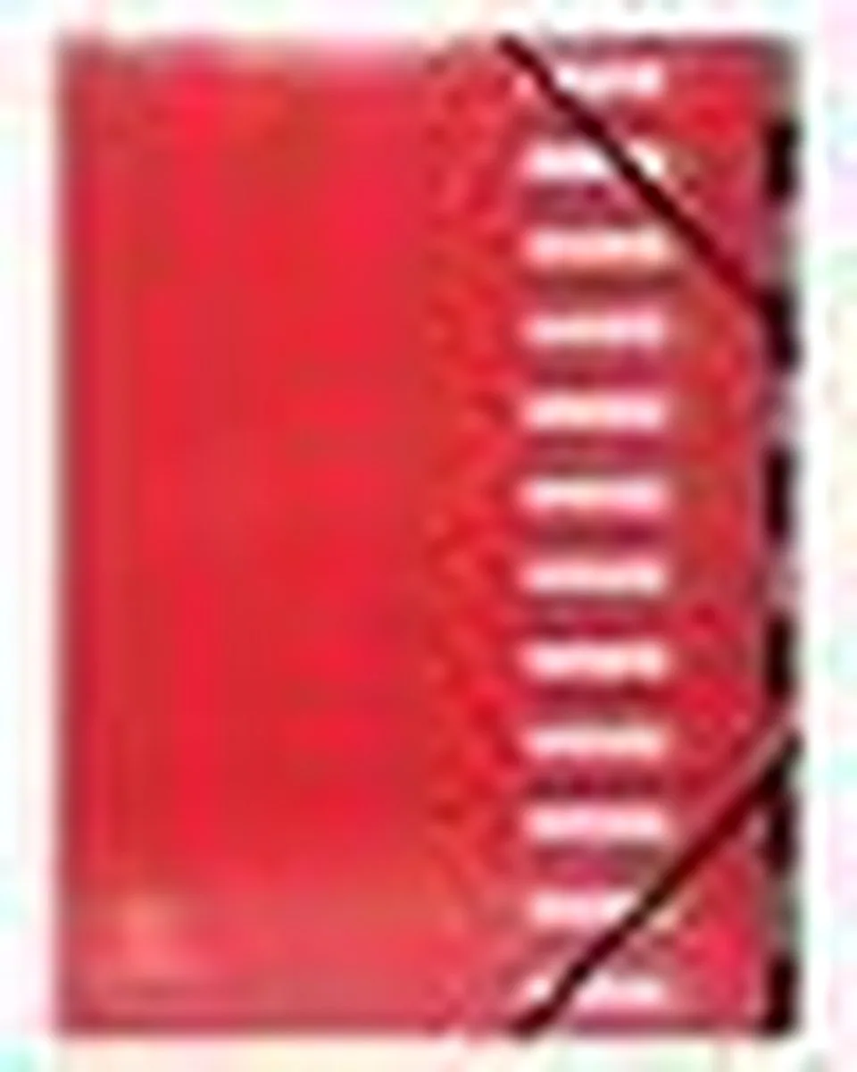 IDERAMA® Harmonika Sorteermap - 12 indelingen - 53925E von Exacompta in Rot – Produktfoto
