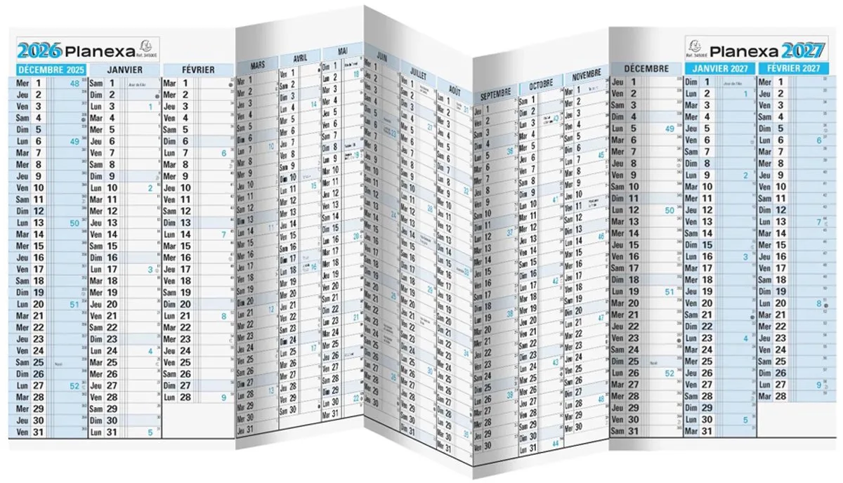 Jaarplanner PLANEXA 2026 wandkalender 15 maanden van Exacompta – productfoto