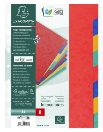 Karton-Register, 320 x 240 mm, 12-teilig by Exacompta – product photo