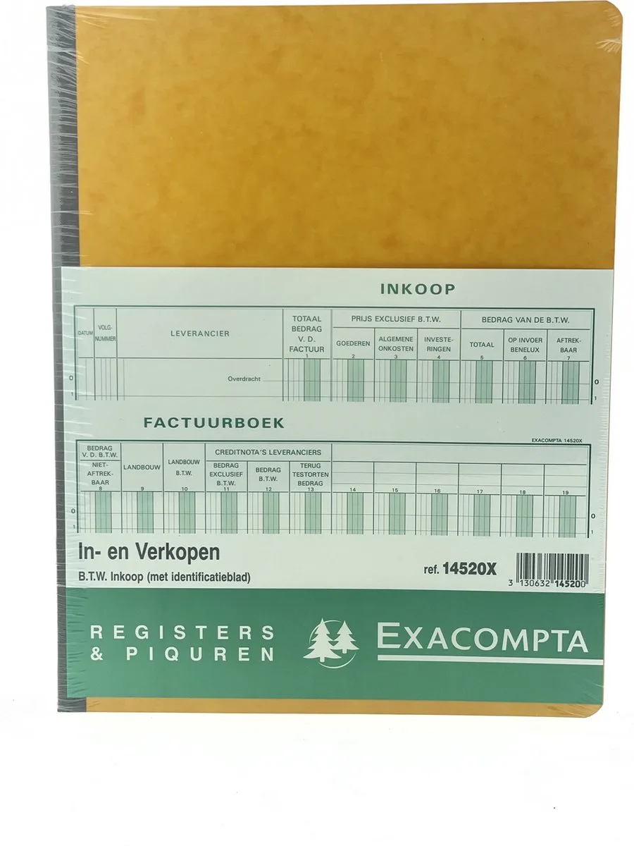 Kasboek In- en Verkopen - 31x25 cm van Exacompta in Random kleur – productfoto