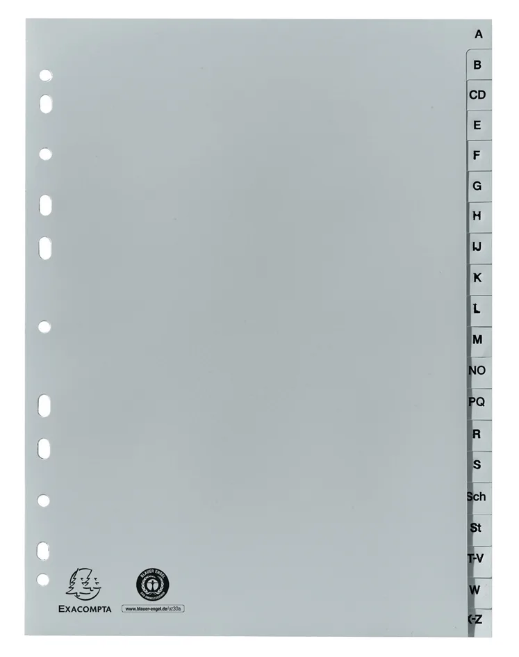 Kunststoff-Register, A-Z, DIN A4, 20-teilig by Exacompta – product photo