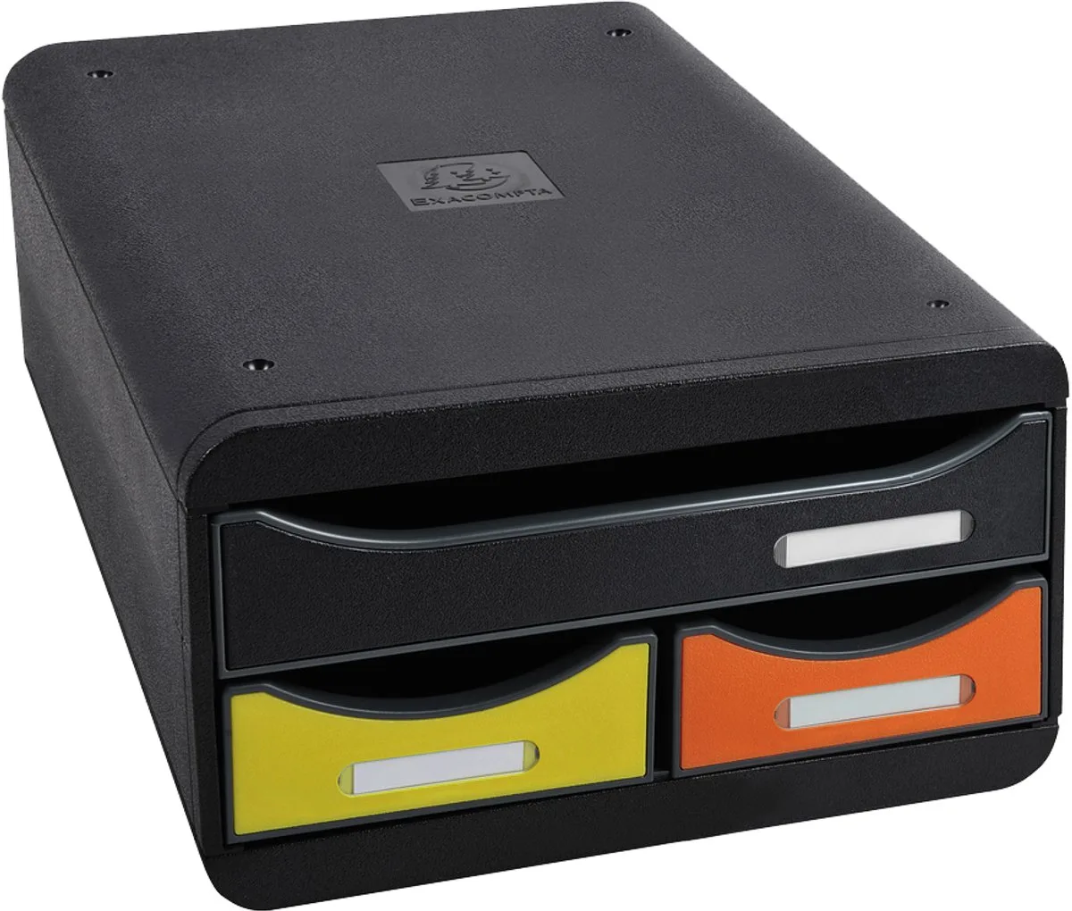 ladebox Small-Box, 3 laden, wit/harlekin von Exacompta in Harlekin – Produktfoto