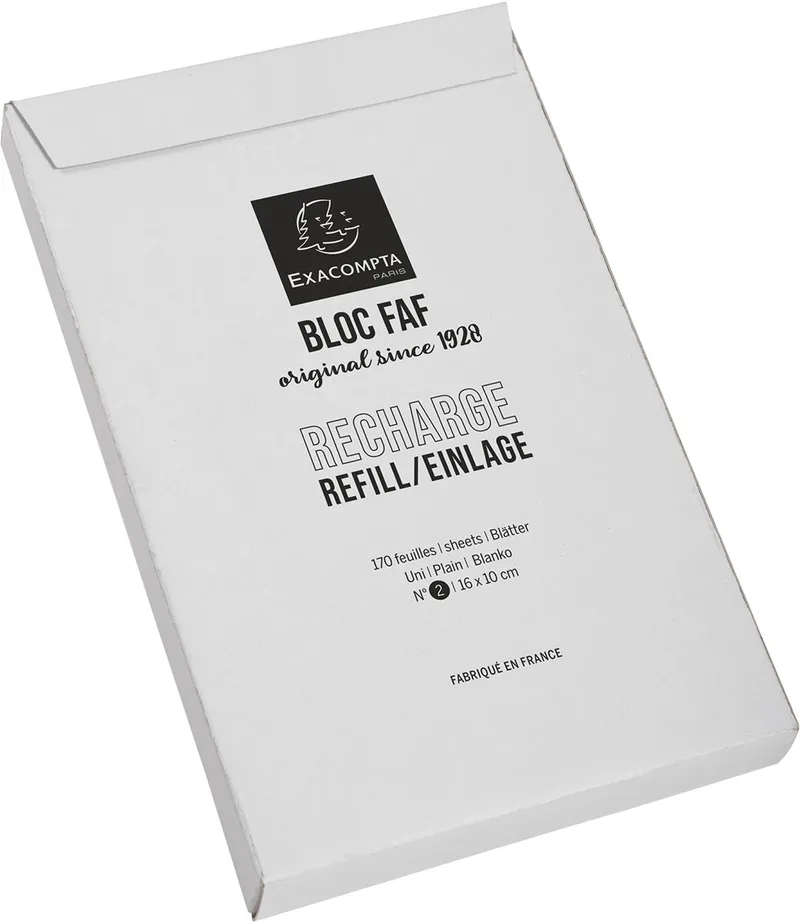 navulling voor schrijfblok FAF N°2, blanco, ft 16 x 10 cm de Exacompta – photo produit