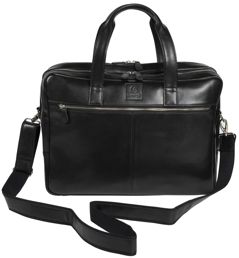 Notebook-Umhängetasche EXACTIVE, Leder, schwarz van Exacompta – productfoto