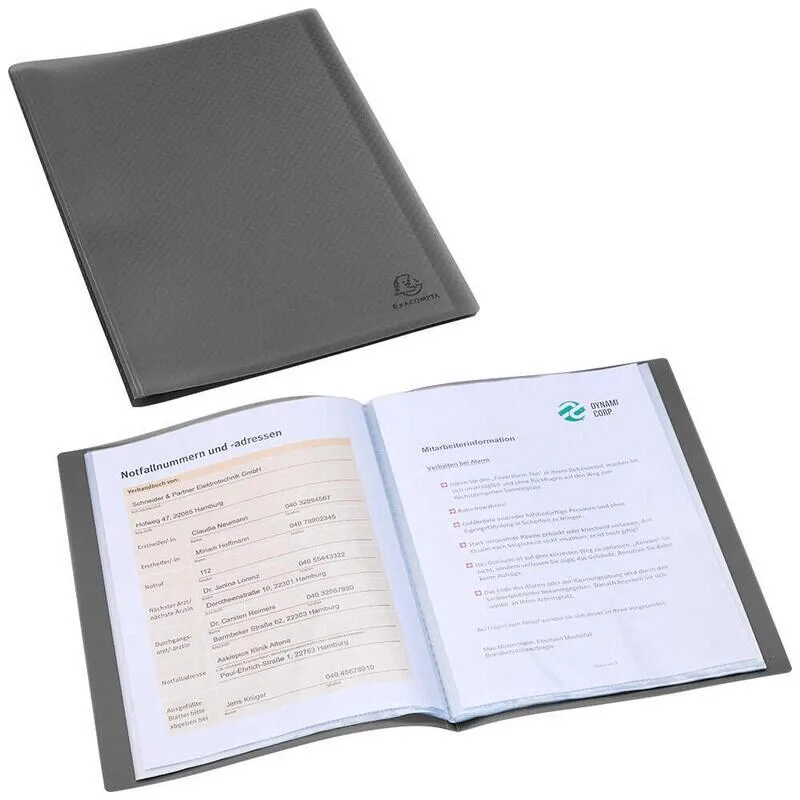 Opak Sichtbuch DIN A4, 20 Hüllen schwarz, 1 St. de Exacompta – photo produit