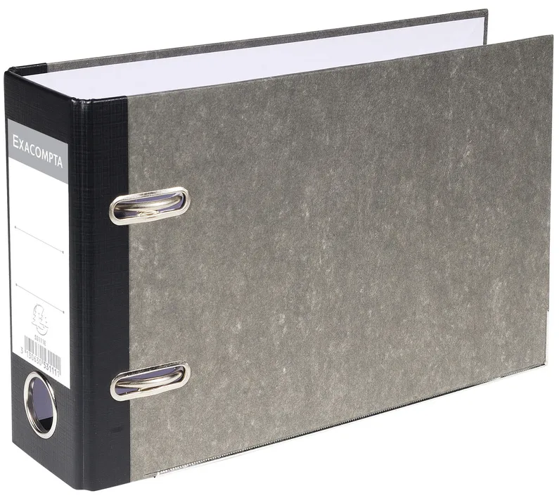 Ordner Wolkenmarmor, A5 quer, 70 mm, grau by Exacompta – product photo