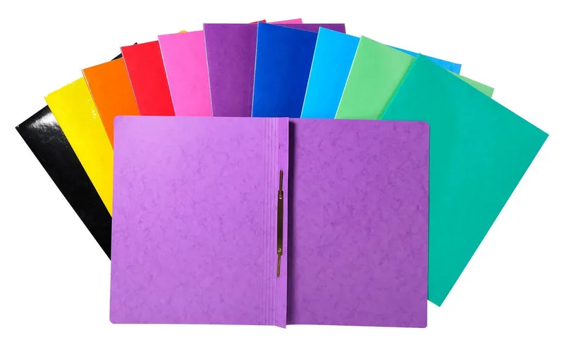 Organisationsmappe 25x Schnellhefter Colorspan Krt., 355g/m2, A4, sortiert, 380800B, Schnellhefter Ösenhefter Einhakhefter van Exacompta in Farben sortiert 439 – productfoto