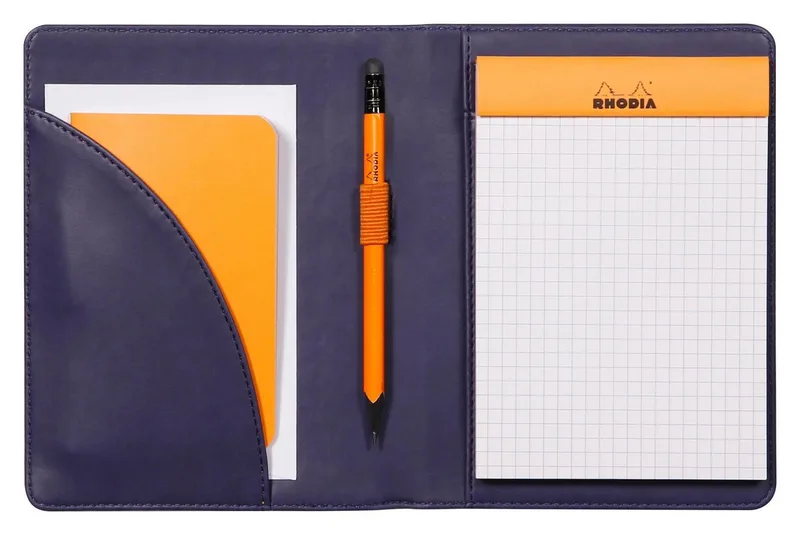 Organisationsmappe Mappe für Block oder Notizheft A6 N13 13x17cm Mitternachtsblau 213005C, Rhodia, Blöcke, Hefte und Notizbücher de Exacompta en Bleu – photo produit