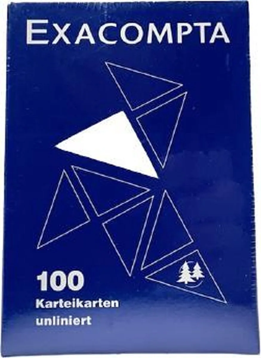 Pak 100 steekkaarten bristol - effen niet geperforeerd 74x105mm by Exacompta in White – product photo