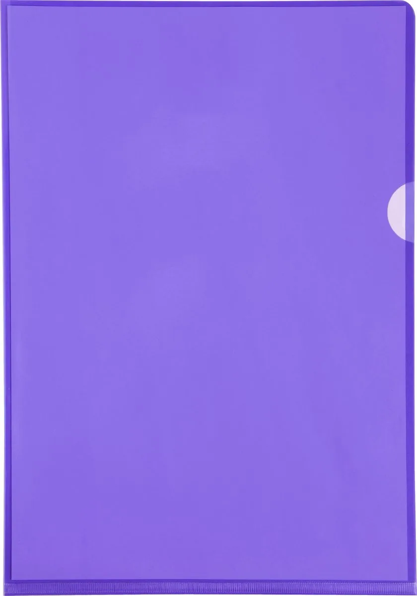 Pak van 100 L mappen - gladde PVC 13/100e - A4 - 661205E från Exacompta i Purper – produktbild