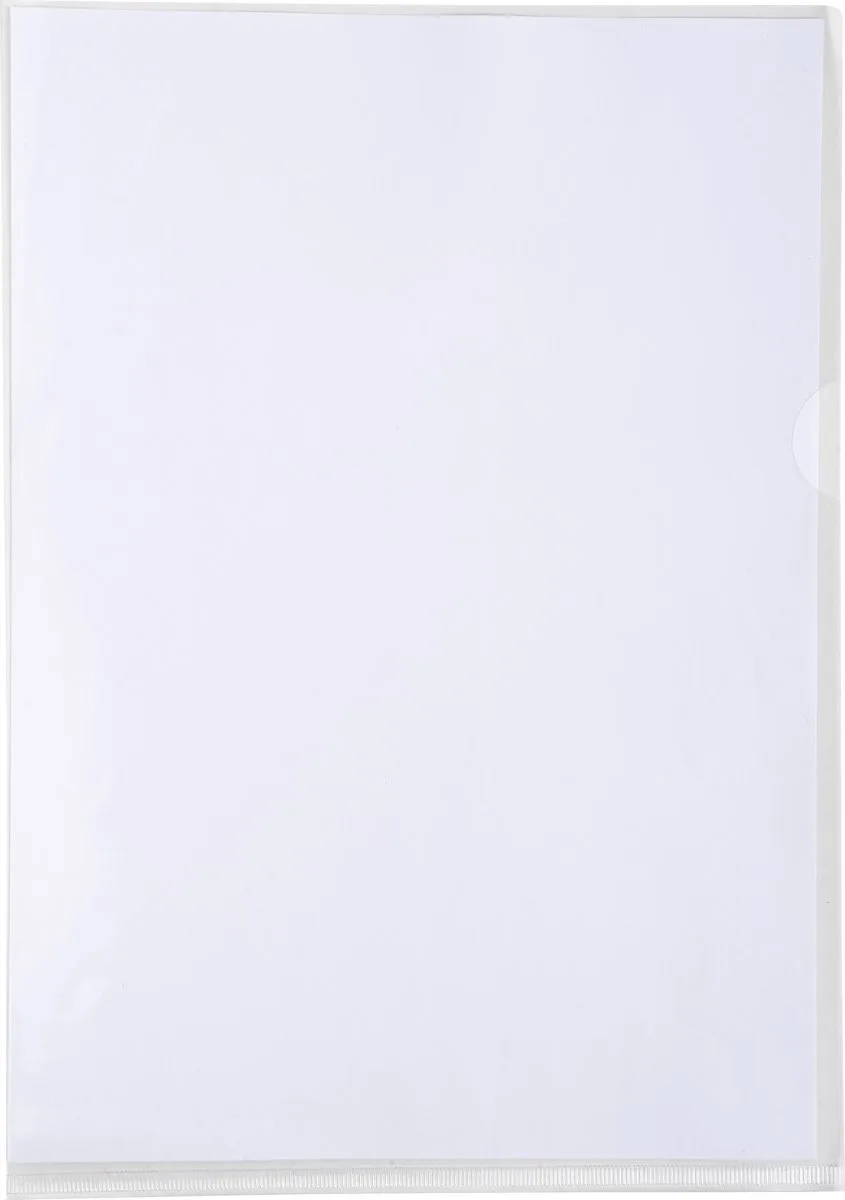 Pak van 50 L mappen - gladde PVC Premium 18/100ste - A4 - 5950E fra Exacompta i Gennemsigtig – produktbillede