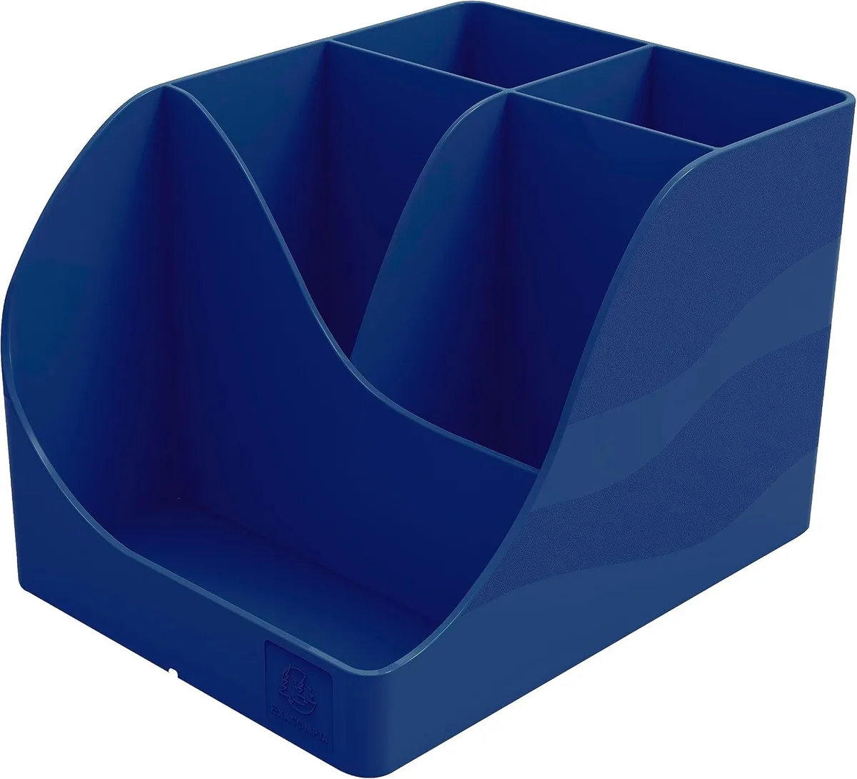 Pen Wave Penhouder - Blauw - 5 Vakken - Gerecycled Plastic fra Exacompta – produktbillede