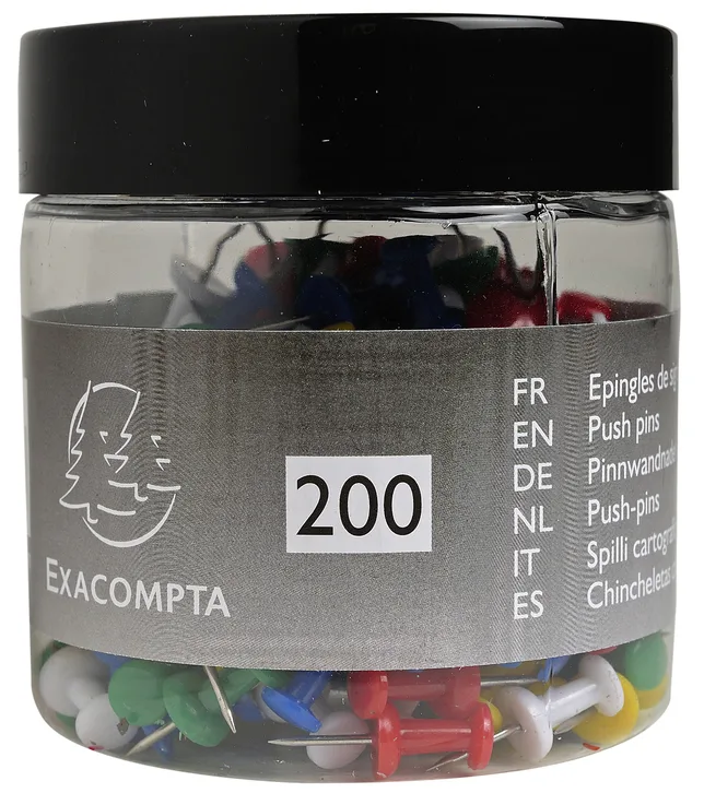 Pinnwand-Nadeln Push Pins, farbig sortiert by Exacompta – product photo