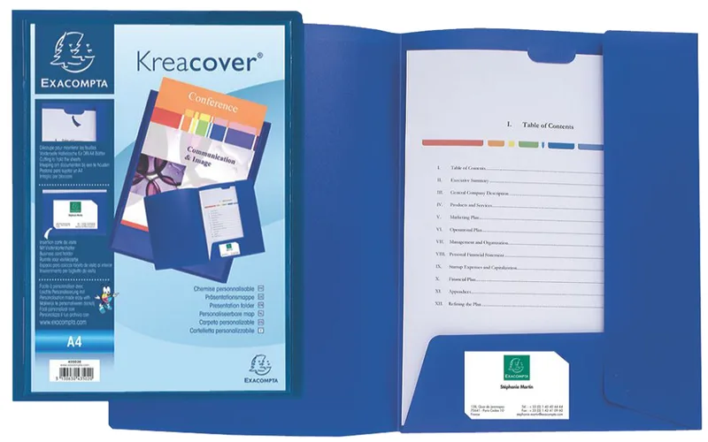 Präsentationsmappe Kreacover, PP, A4, weiß van Exacompta – productfoto