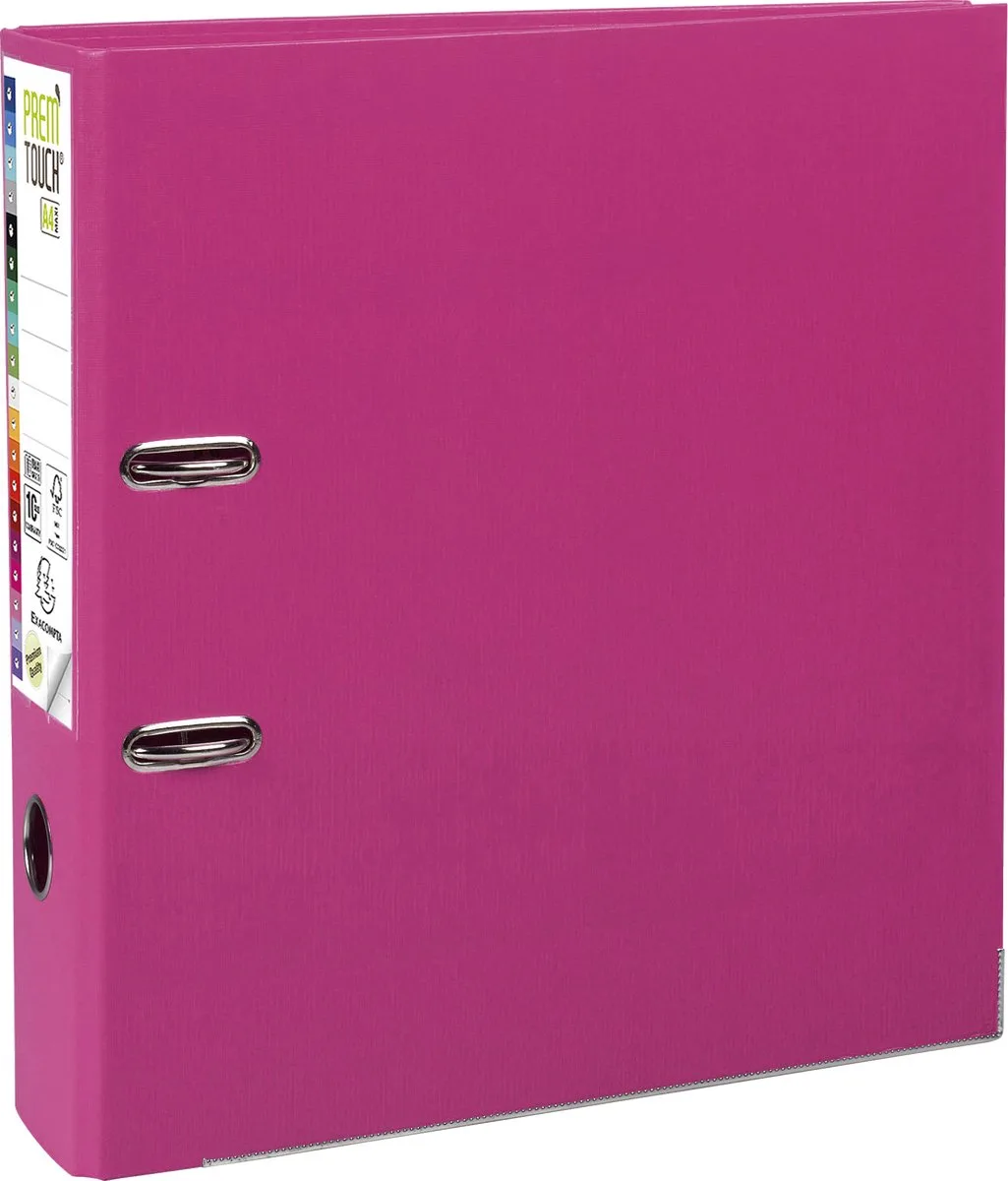 Prem'Touch® PP Ordner met hefboom - Rug 80mm - A4 maxi - 53359E från Exacompta i Framboos – produktbild