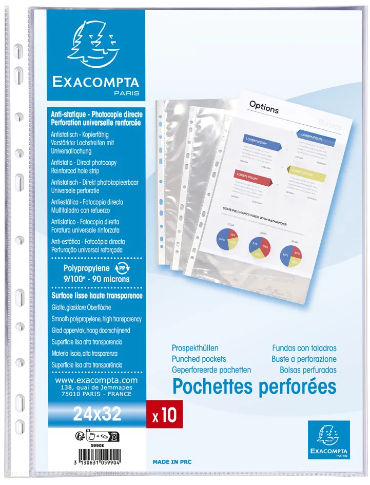 Prospekthülle, DIN A4+, PP, glasklar by Exacompta – product photo