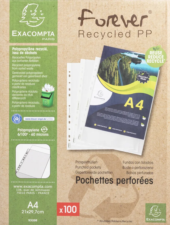Prospekthülle Forever, DIN A4, PP, genarbt från Exacompta – produktbild
