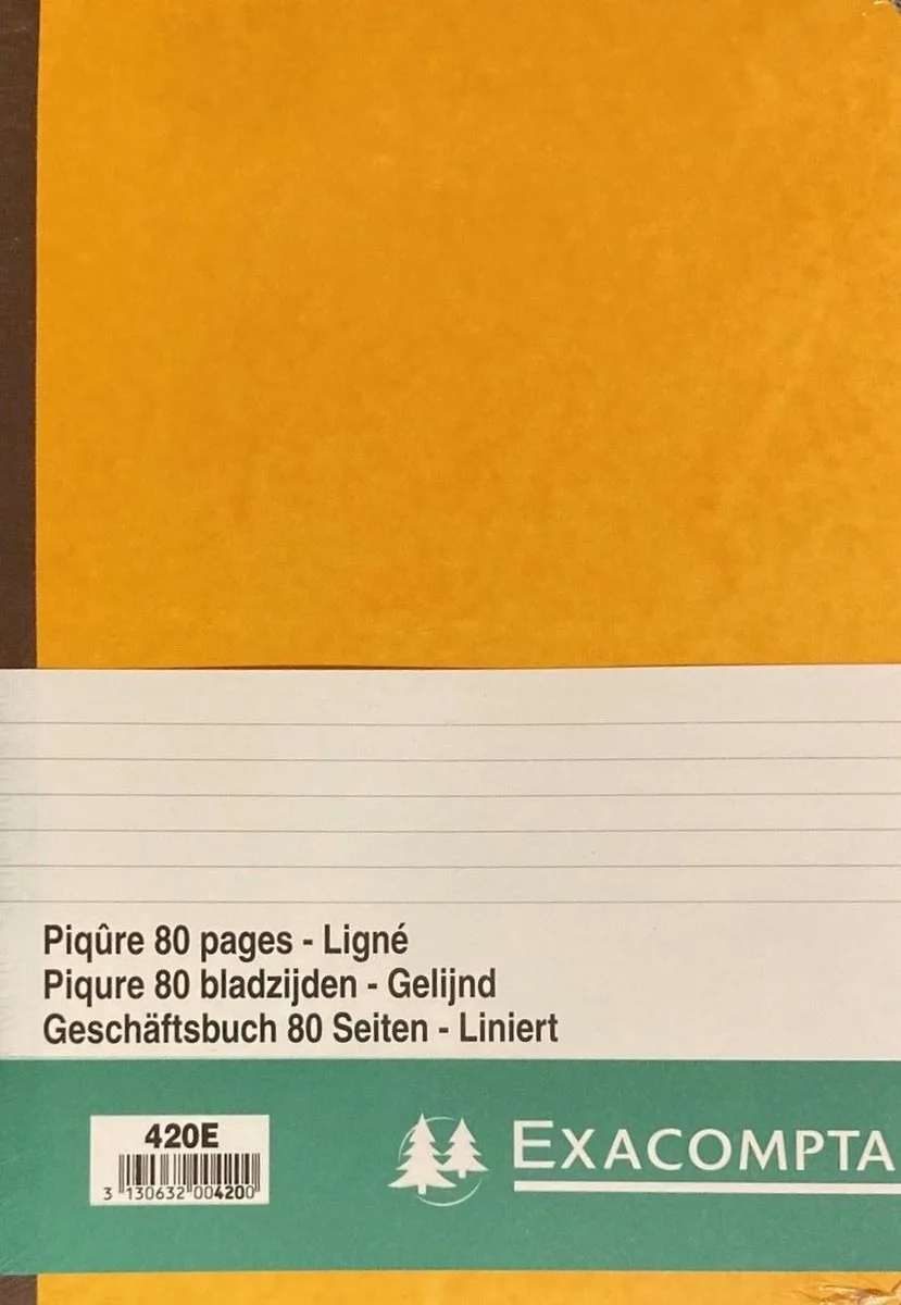 REGISTER 27X32CM - GELIJND- 80 BLAD de Exacompta en Volgens voorraad – photo produit