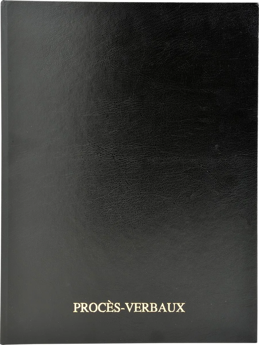 Register 32x25cm - Verslag/ Notulen Algemene Vergadering - 200 blad - met tabs - 72E från Exacompta i Svart – produktbild