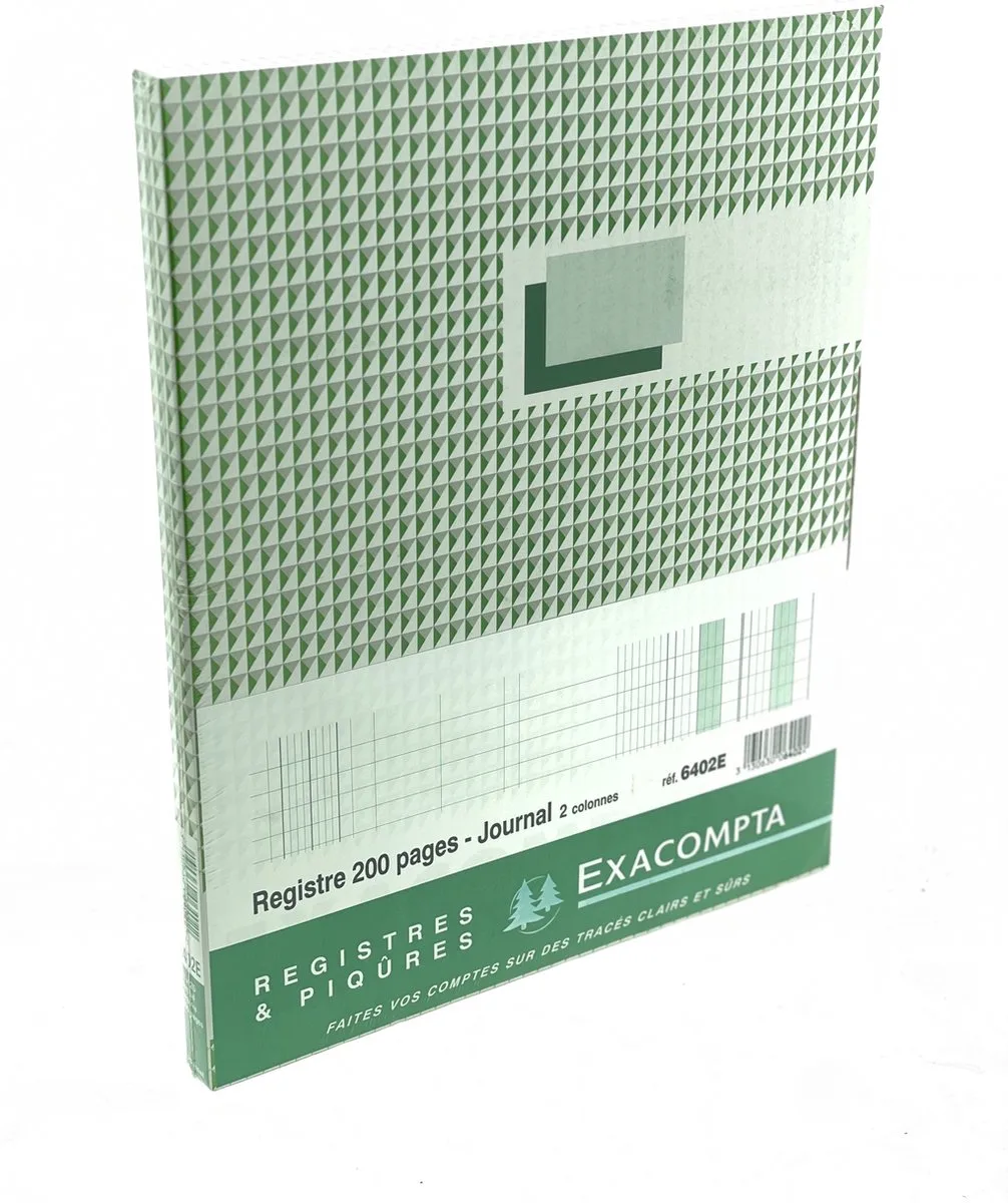 Register 6402E Journal 2 kolommen - 200 pagina's från Exacompta i Flerfärgad – produktbild