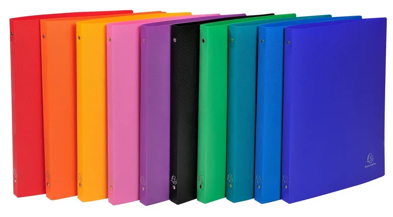 Ringbuchmappe 10x Ringbuch PP 500µ 4 Ringen Rücken 20mm A4 sortiert 511999E, Ringbuch/Ordner van Exacompta in Meerkleurig – productfoto
