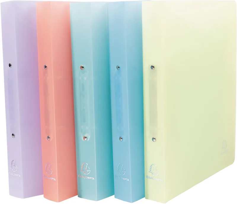 ringmap Chromaline ft A4 maxi, 2 ringen van 3 cm, geassorteerde pastelkleuren by Exacompta – product photo