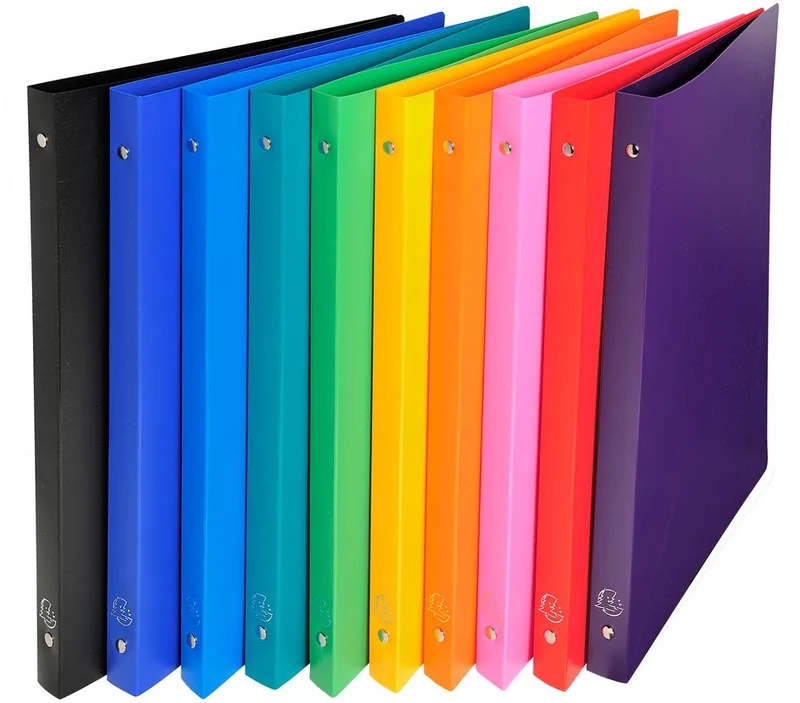 ringmap ondoorschijnend, ft A4, 2 ringen van 1,5 cm, geassorteerde kleuren by Exacompta – product photo